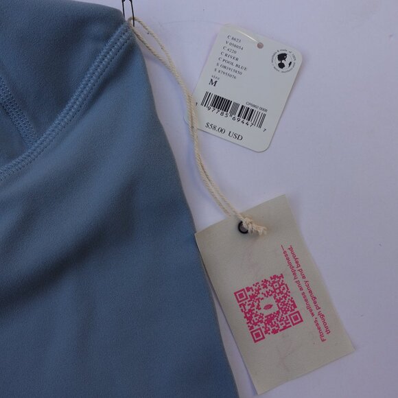 Free People Movement x Hatch Never Better Maternity Shorts Blue NWT Size M - Picture 4 of 8